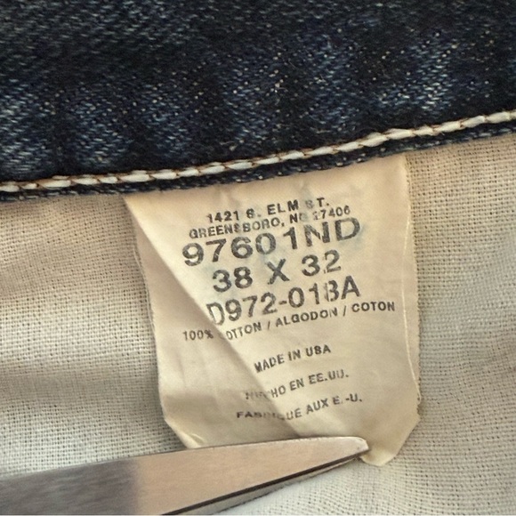 Vintage Wrangler Mens Relaxed Fit Jeans 38x32 Measure 35x30.5 USA Denim 97601 ND - Picture 8 of 10